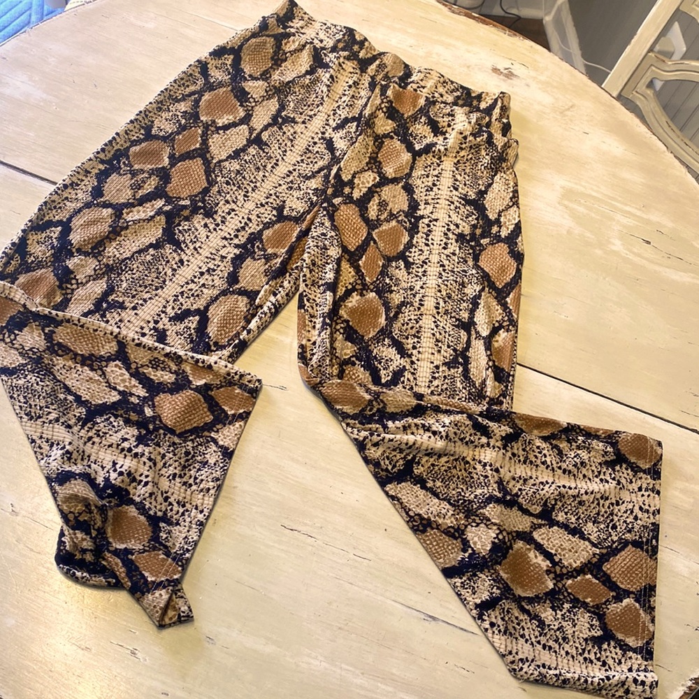 Snake print pants